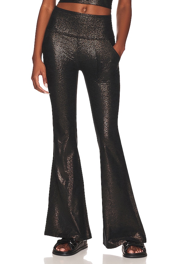 Beyond Yoga SoftShine All Day Flare Pant in Stardust Foil | REVOLVE