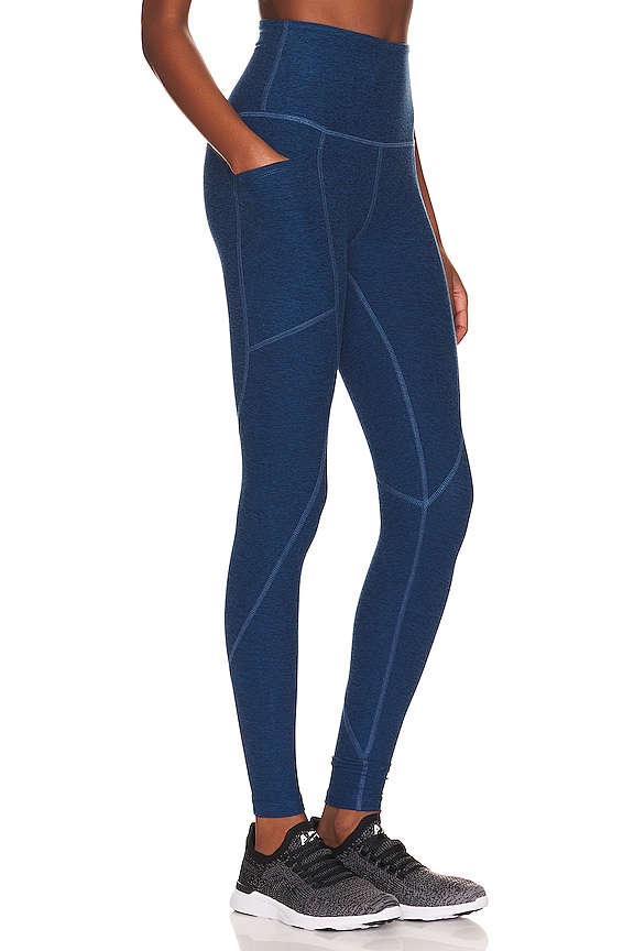 view 2 of 4 LEGGINGS SPACEDYE EQUIPPED POCKET in Celestial Blue Heather