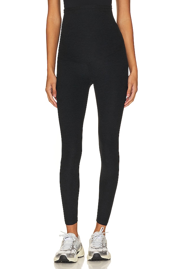 view 2 of 4 Spacedye Love The Bump Maternity Midi Legging in Darkest Night