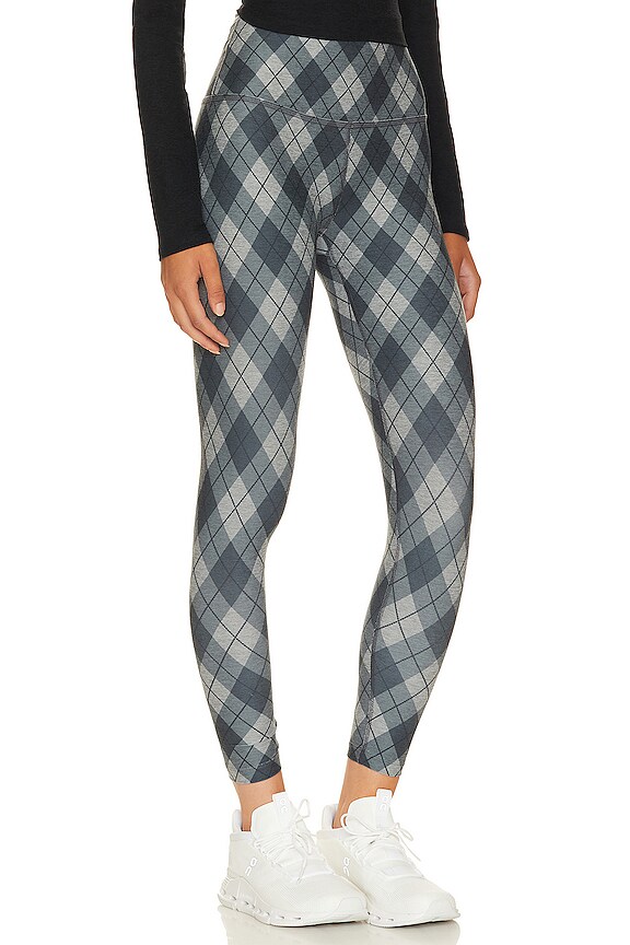 view 2 of 4 SoftMark Midi Legging in Gray Beyond Argyle