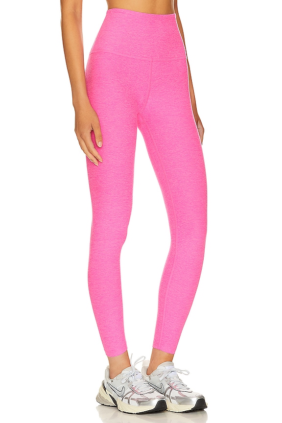 view 2 of 4 Spacedye Caught In The Midi High Waisted Legging in Pink Punch Heather