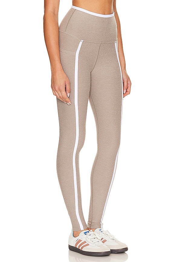 view 2 of 4 Spacedye New Moves High Waisted Midi Legging in Birch & Cloud White