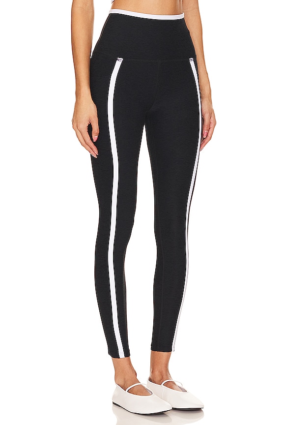 view 2 of 4 Spacedye New Moves High Waisted Midi Legging in Darkest Night & Cloud White