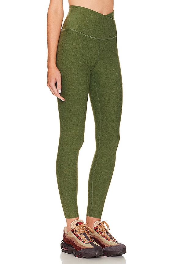 view 2 of 4 LEGGINGS MIDI SPACEDYE AT YOUR LEISURE in Moss Green Heather