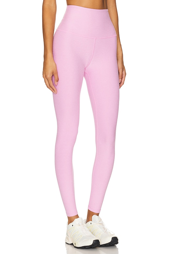 view 2 of 6 Spacedye Caught in The Midi High Waisted Legging in Pink Haze Heather