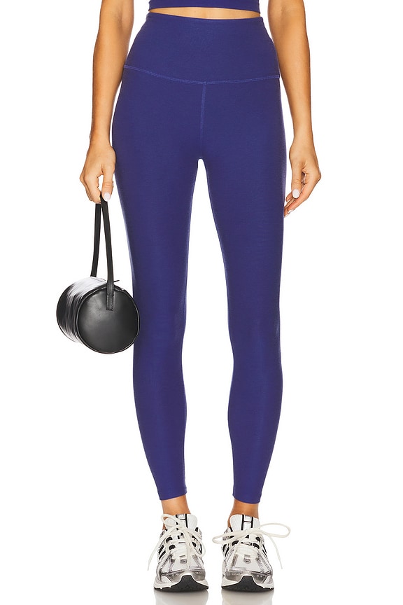 view 1 of 6 Spacedye Caught in The Midi High Waisted Legging in Eternal Blue Heather