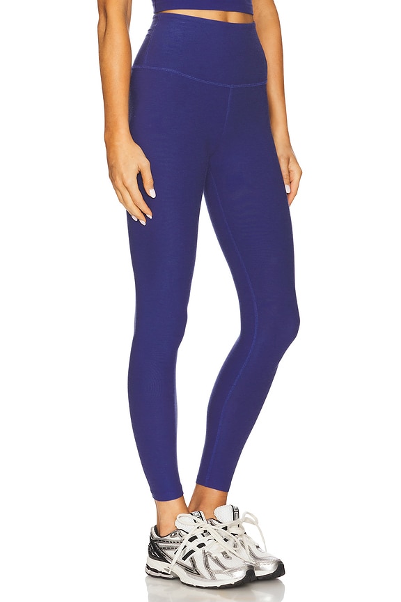 view 2 of 6 Spacedye Caught in The Midi High Waisted Legging in Eternal Blue Heather