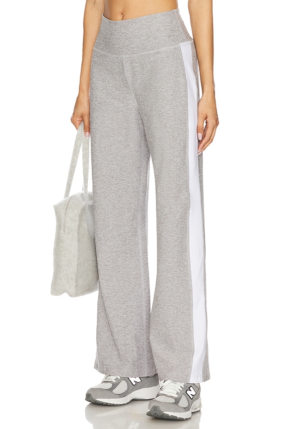 view 1 of 7 Spacedye Laid Back Stripe Pant in Silver Mist & Cloud White