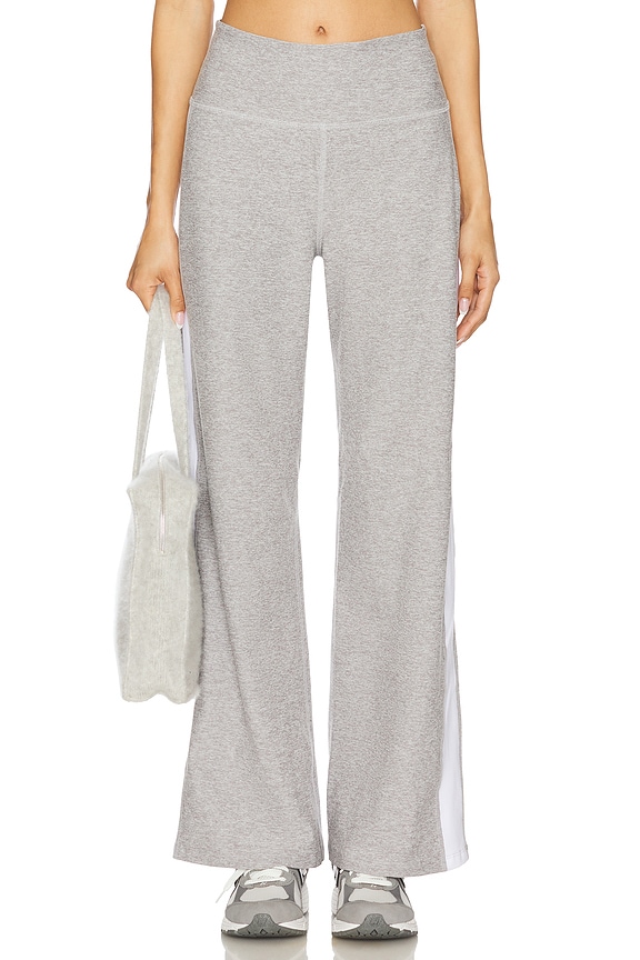 view 2 of 7 Spacedye Laid Back Stripe Pant in Silver Mist & Cloud White