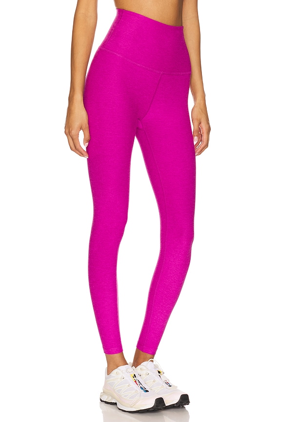 view 2 of 6 Spacedye Spin Out Legging in Magenta Heather