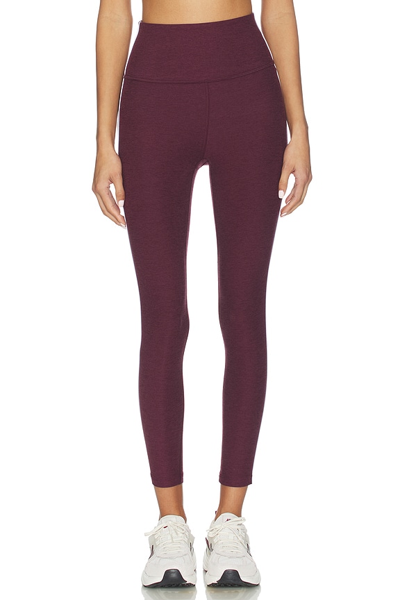 view 2 of 7 Spacedye Ready Midi Legging in Midnight Burgundy Heather