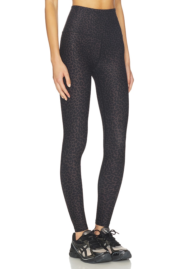view 2 of 6 Softmark High Waisted Midi Legging in Espresso Leopard