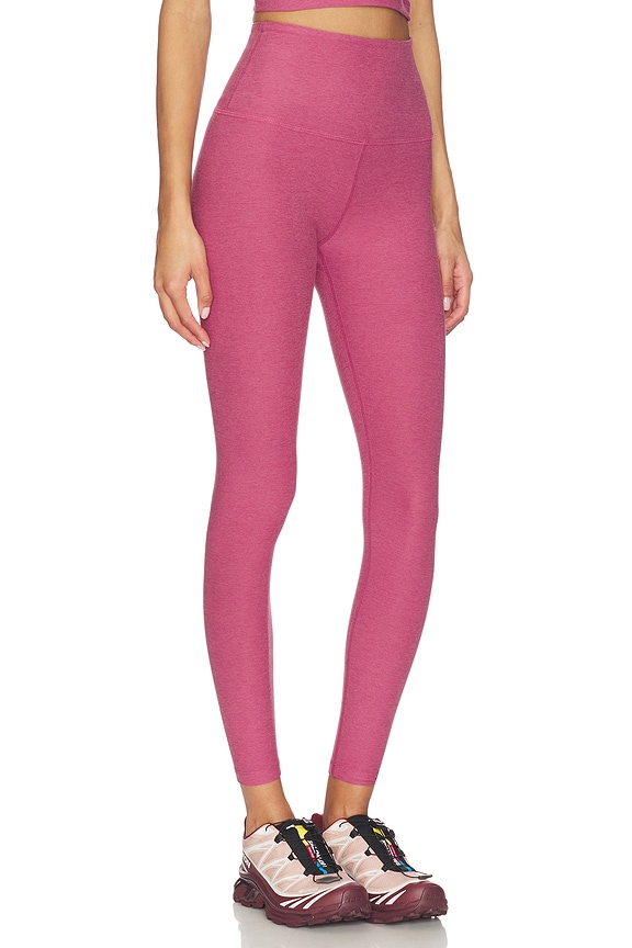 view 2 of 6 Spacedye Caught in The Midi High Waisted Legging in Smooth Mauve Heather