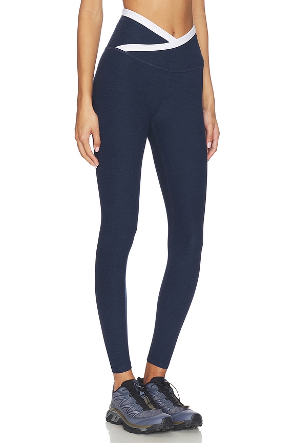 view 2 of 6 Spacedye Outlines High Waisted Midi Legging in Nocturnal Navy