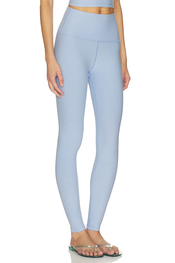 view 2 of 6 Spacedye Caught In The Midi High Waist Legging in Pastel Periwinkle Heather