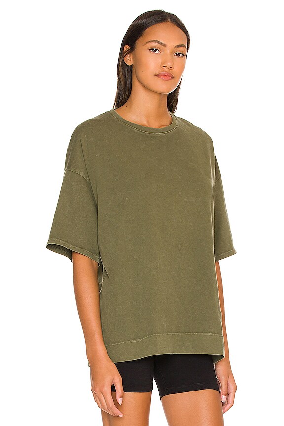 view 2 of 4 Sweat Boyfriend Tee in Washed Olive