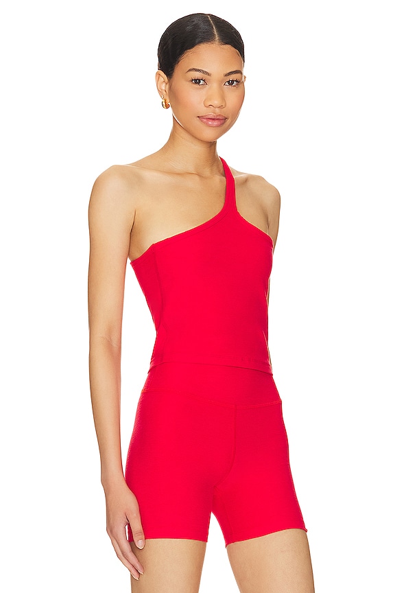 view 2 of 4 TOP CROPPED SPACEDYE ONE UP in Candy Apple Red Heather