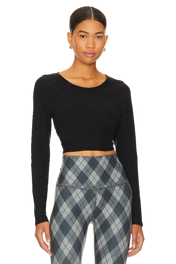 view 2 of 4 Spacedye Enlighten Cropped Top in Darkest Night