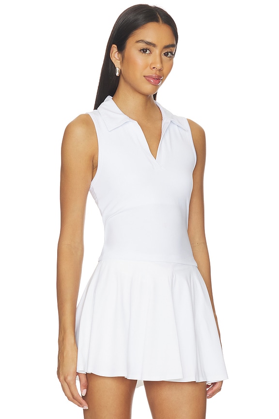 view 2 of 4 Sport Active Polo Tank Top in White