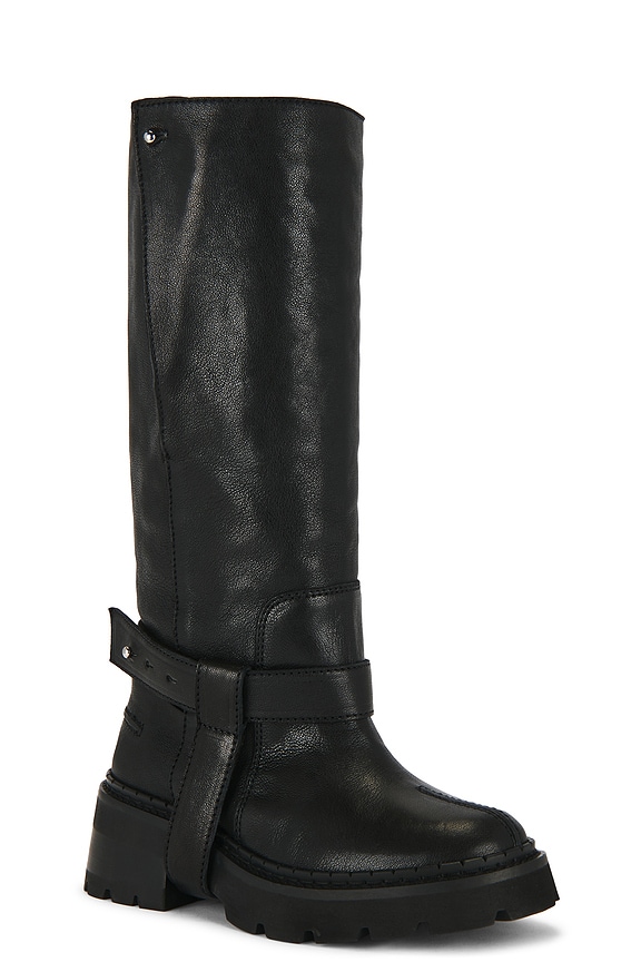 view 2 of 5 Yaka Boot in Black Distressed Leather