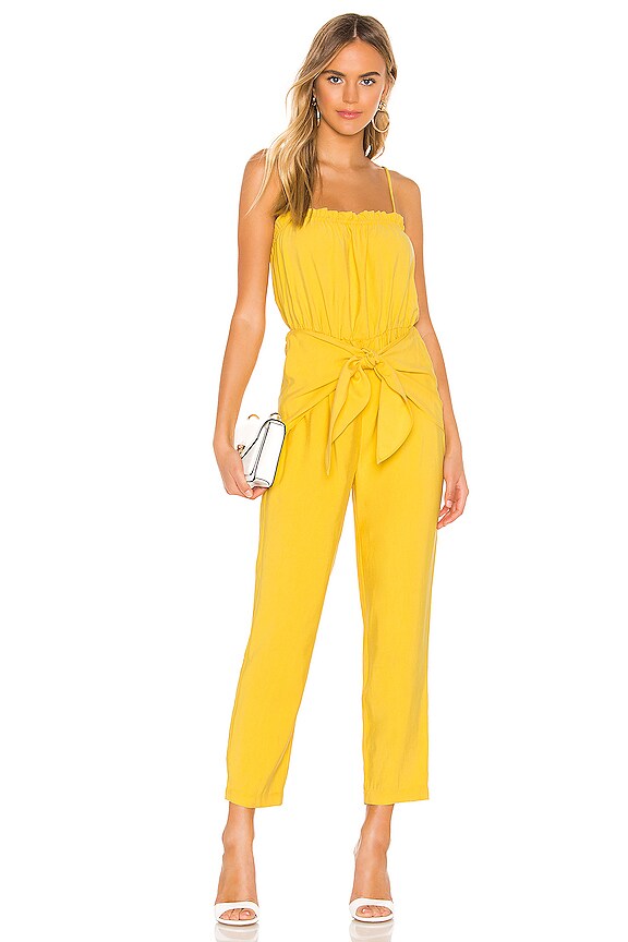 view 1 of 3 Strapless Jumpsuit in Yellow