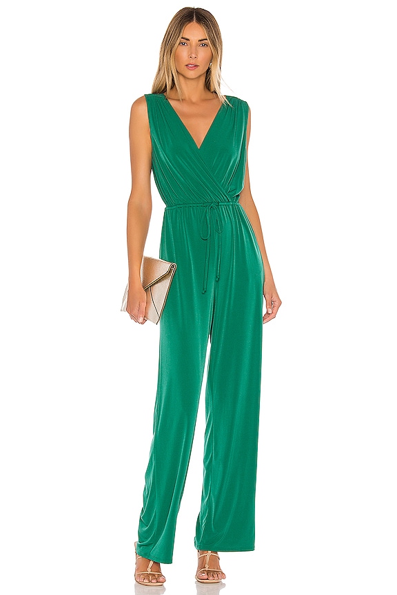 view 1 of 3 Open Back Jumpsuit in Pine Green