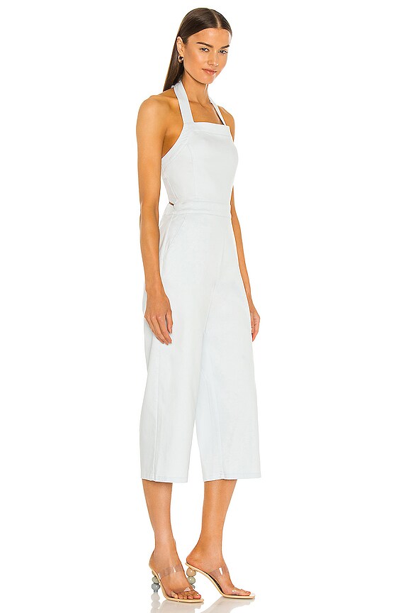 view 2 of 3 Halter Jumpsuit in Light Wash