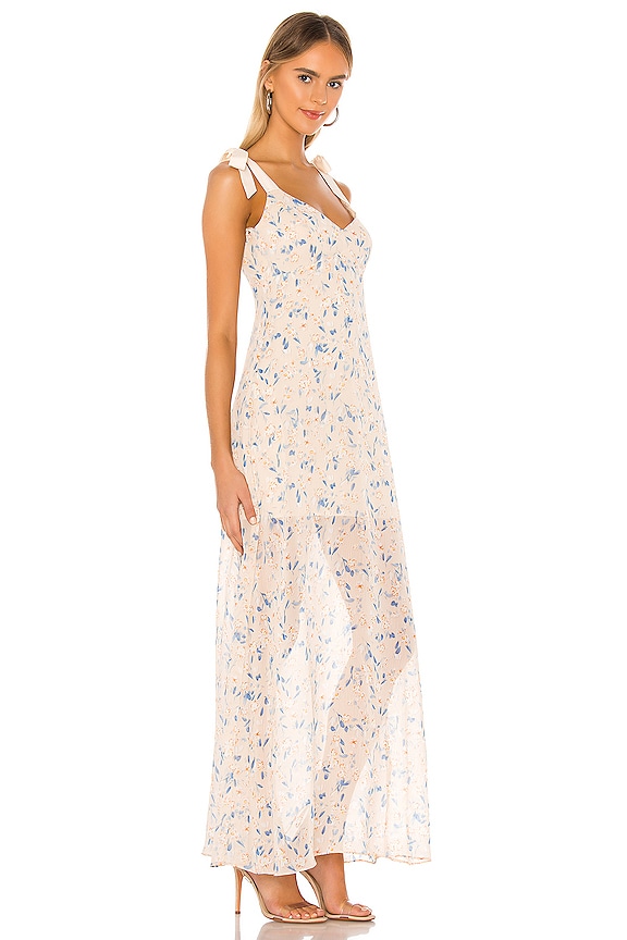 view 2 of 3 Tie Shoulder Maxi Dress in Tapioca
