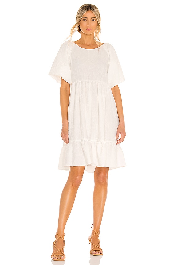 view 1 of 3 VESTIDO MIDI in Off White