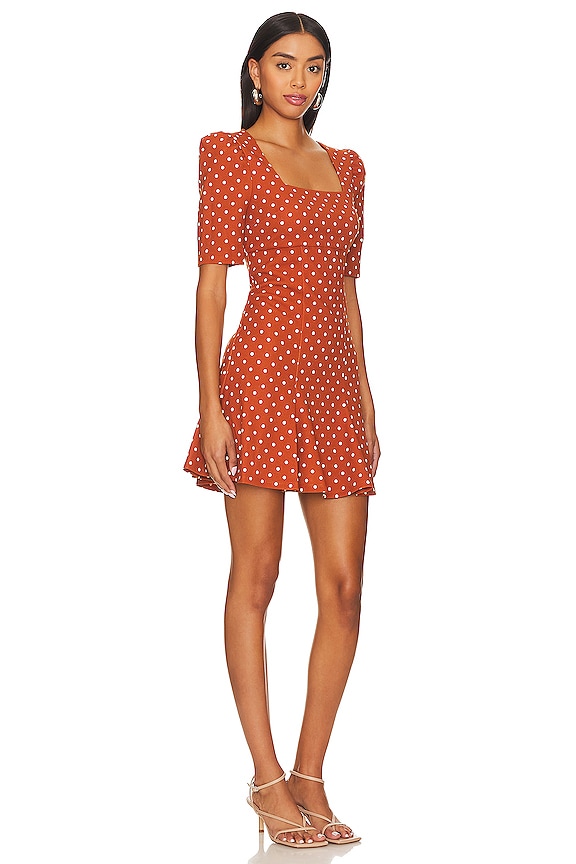 view 2 of 3 MINIVESTIDO CON MANGAS ABULLONADAS in Polka Dot