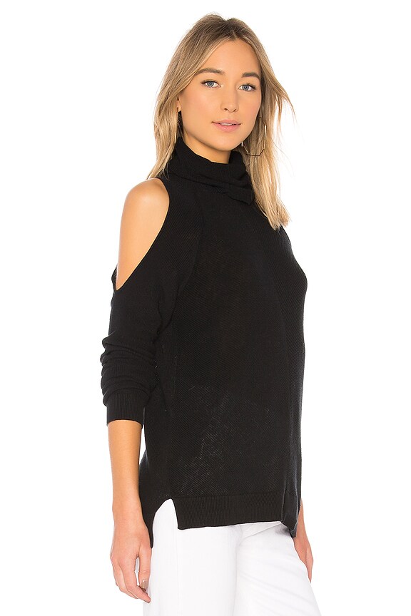 view 2 of 4 Cold Shoulder Sweater in Black