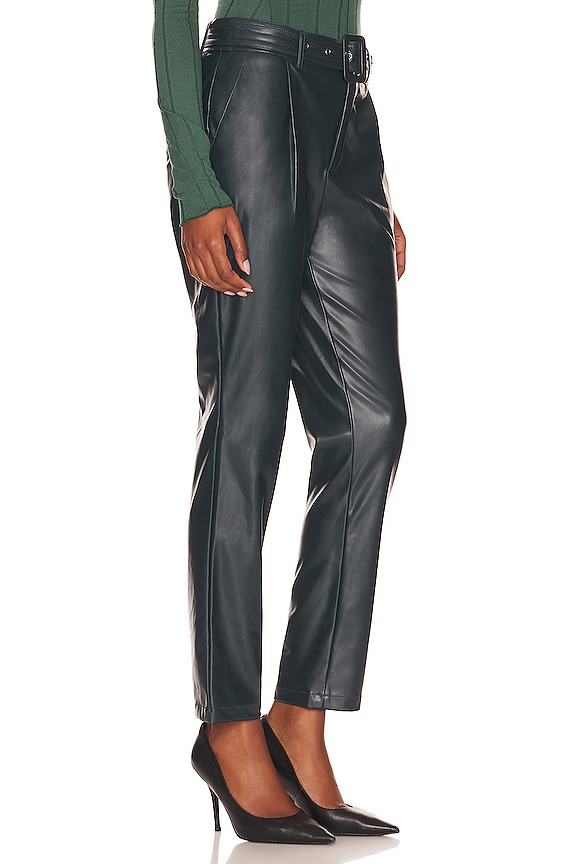 view 2 of 4 PANTALON IMITATION CUIR AVEC CEINTURE in Emerald
