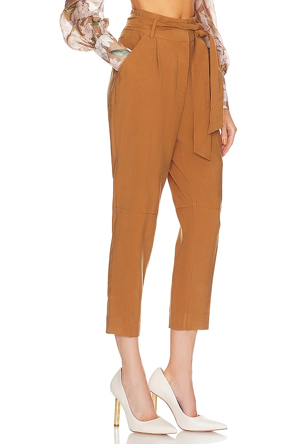 view 2 of 4 Paperbag Trouser in Cashew