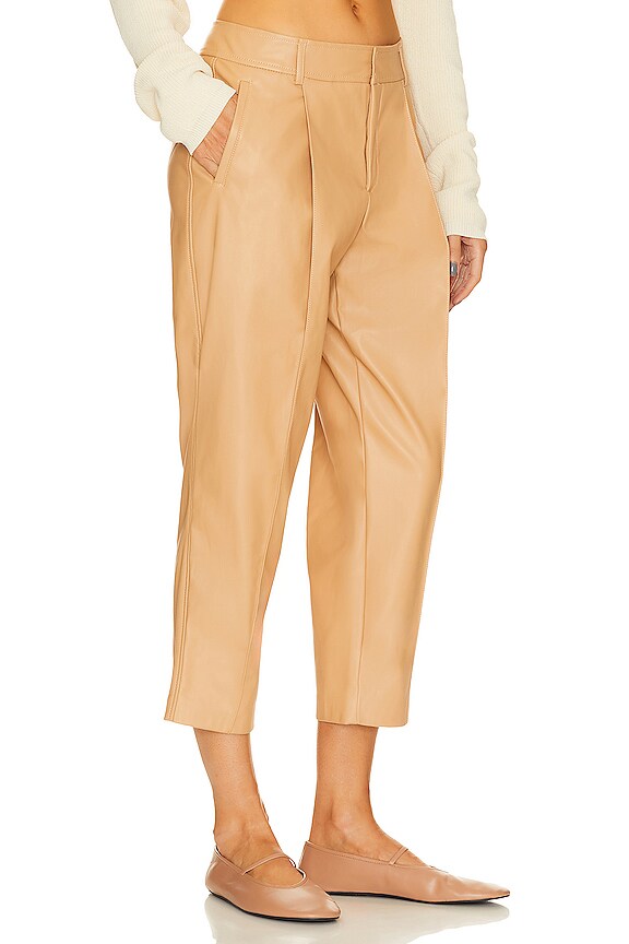 view 2 of 4 БРЮКИ ИЗ ИСКУССТВЕННОЙ КОЖИ in Tan