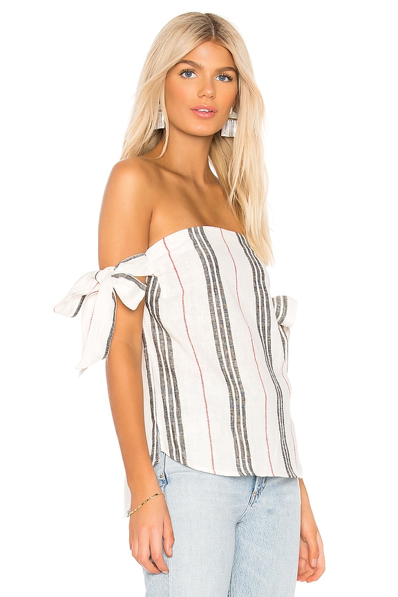 view 2 of 4 Cami Tie Sleeve Tube Top in Cream Combo