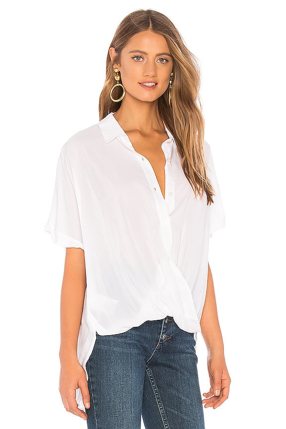 view 2 of 4 CAMISA WRAP HEM in Optic White