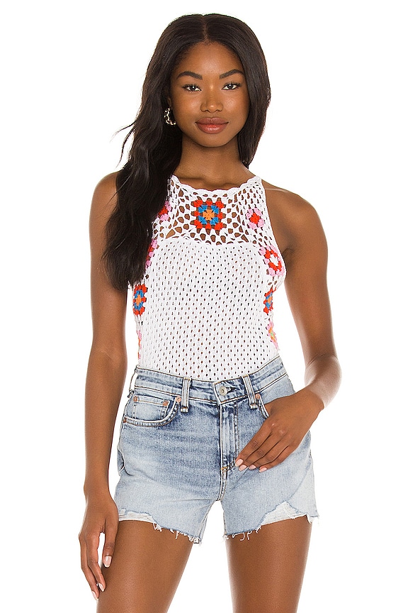 view 1 of 4 Woven Tank in Optic White