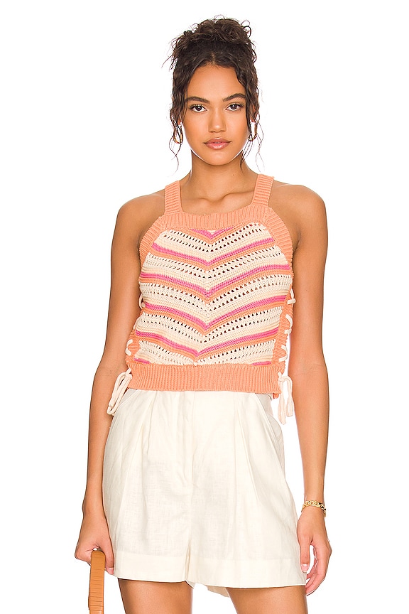 view 2 of 5 クロシェットタンクトップ in Papaya Multi