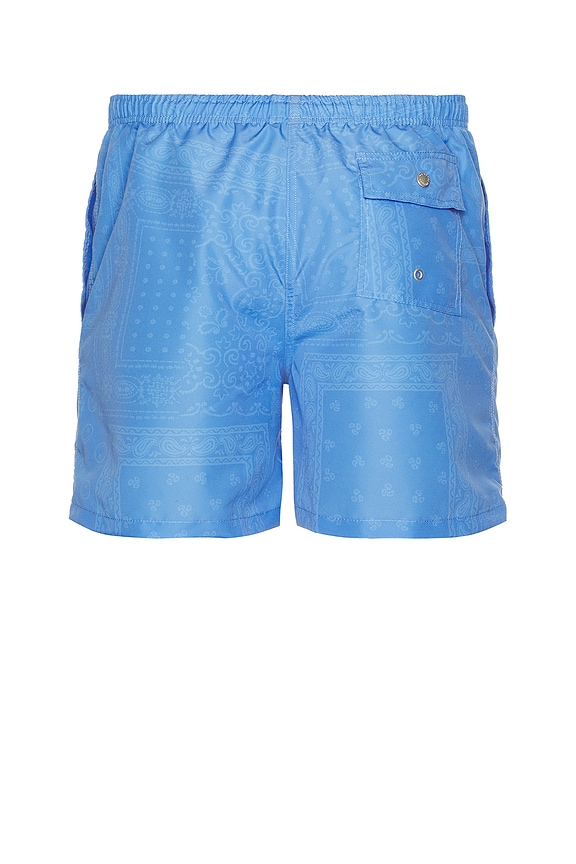 view 2 of 6 Cornflower Tonal Bandana Swim Trunks in Blue