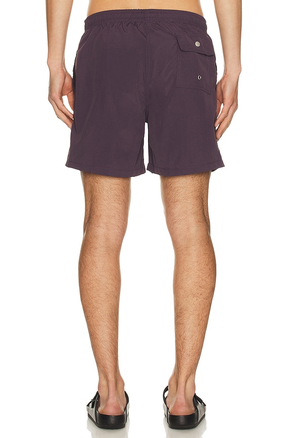 view 2 of 4 Solid Classic Swim Trunk in Solid Plum
