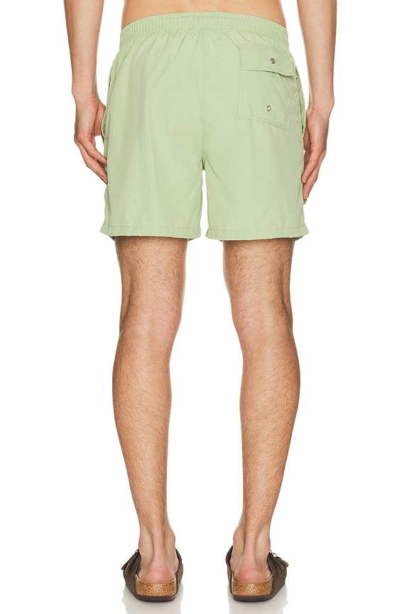 view 2 of 5 Solid Moss Swim Trunks in Moss