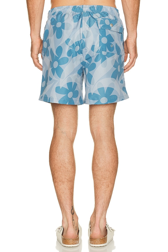 view 2 of 5 Grotto Daisy Trip Swim Trunk in Blue