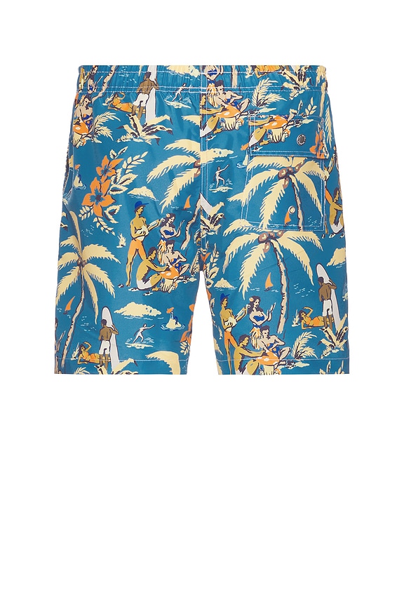 view 2 of 3 Trippin' Beach Swim Trunk in Baltic