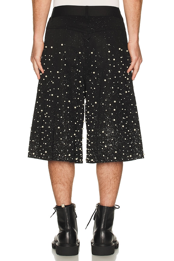 view 2 of 5 Pearl Pleated Wide Shorts in Black