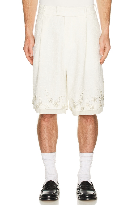 view 1 of 5 Layered Hexa Shorts in White