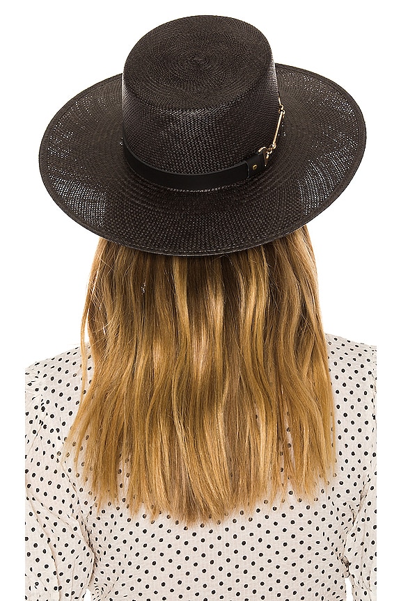 view 2 of 3 The Hayworth Hat in Black Straw & Black Band