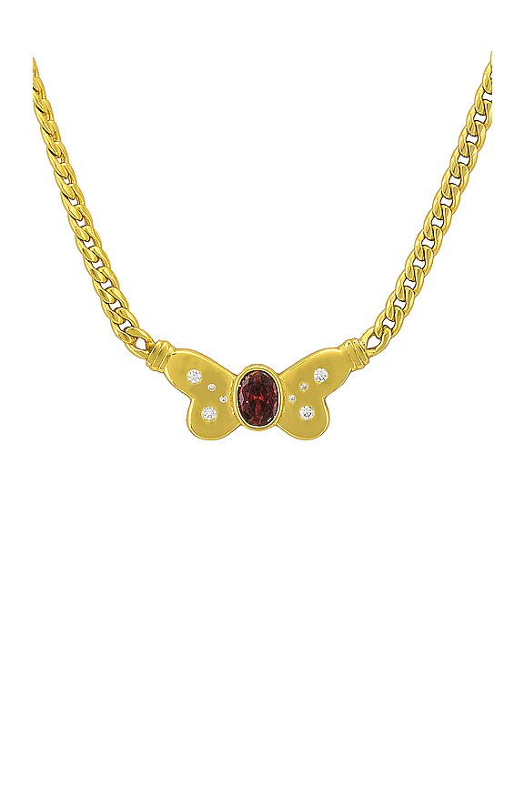 view 2 of 2 Butterfly Necklace in Gold