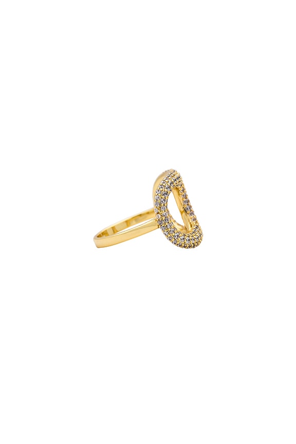 view 2 of 3 Micropave Pop Drop Ring in Gold
