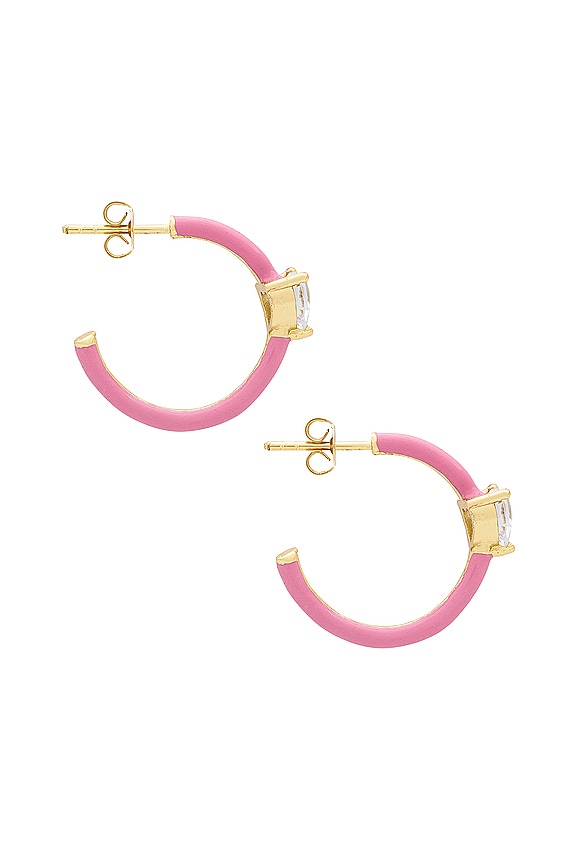 view 2 of 3 СЕРЬГИ RAINBOW HOOP in Baby Pink