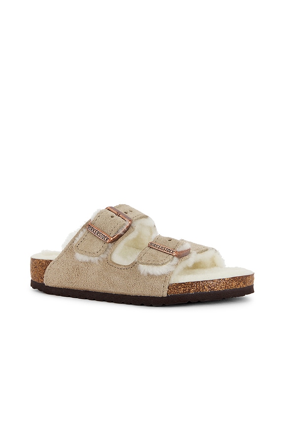 view 2 of 5 Kids Arizona Shearling Sandal in Taupe